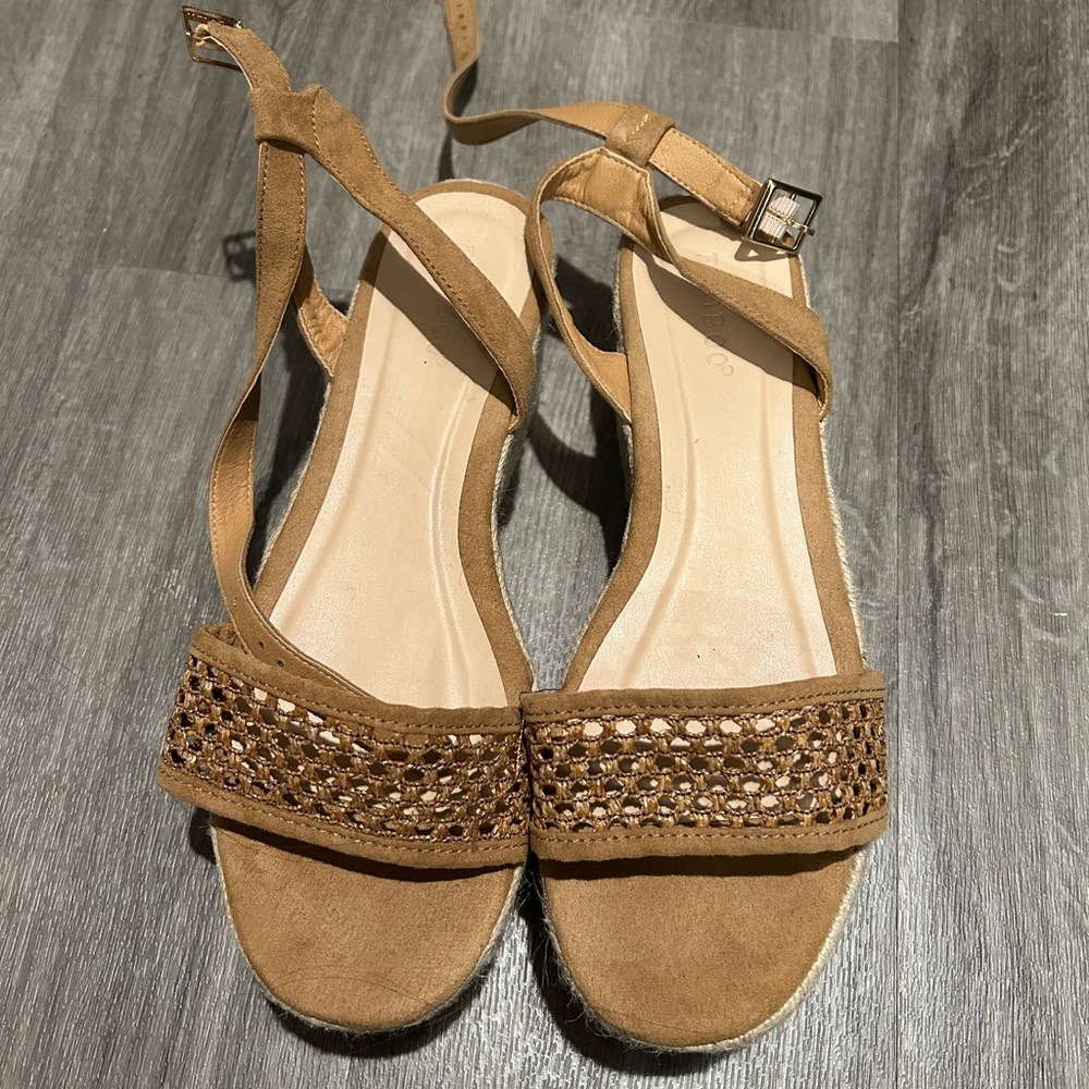 Tan Platform Sandals